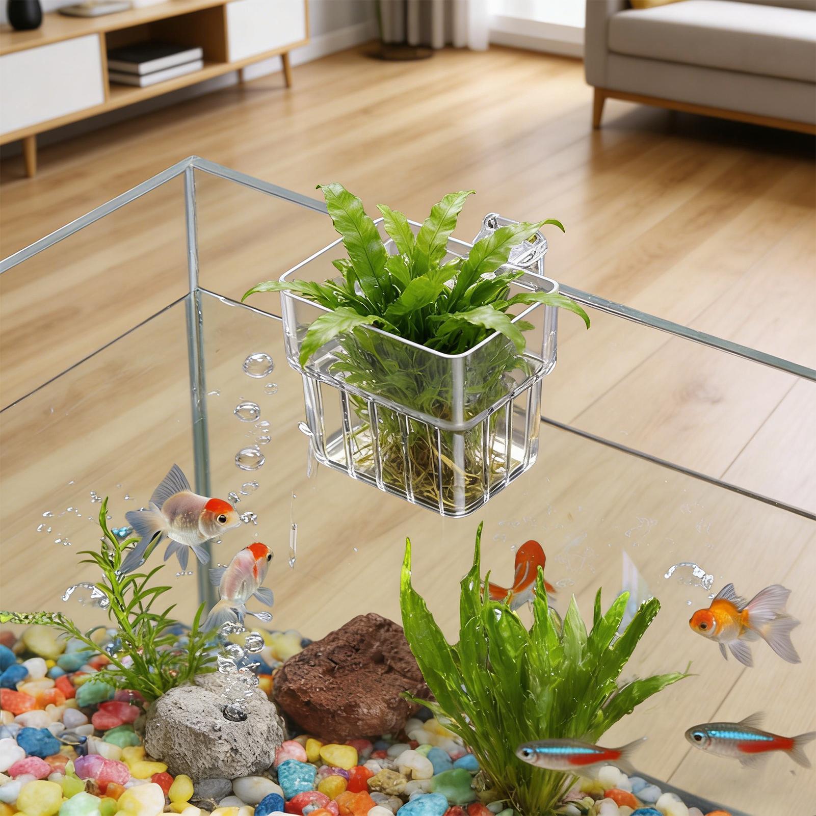 Hydroponic Grow Pod - Vaso Trasparente Appendibile per Piante d'Acquario,